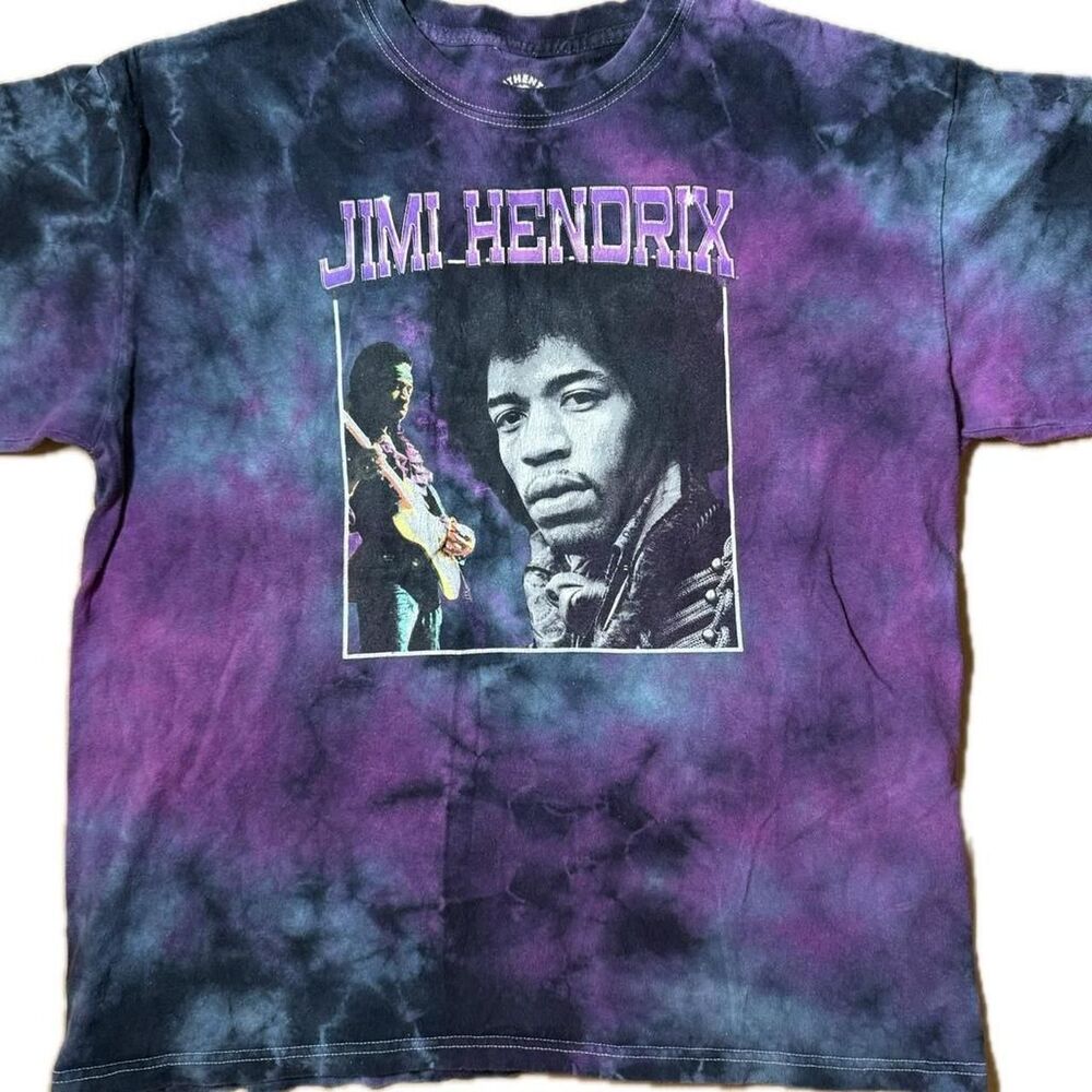 Jimi Hendrix Hippie Retro Vintage Vibes Purple Tie-dye t-shirt Size L